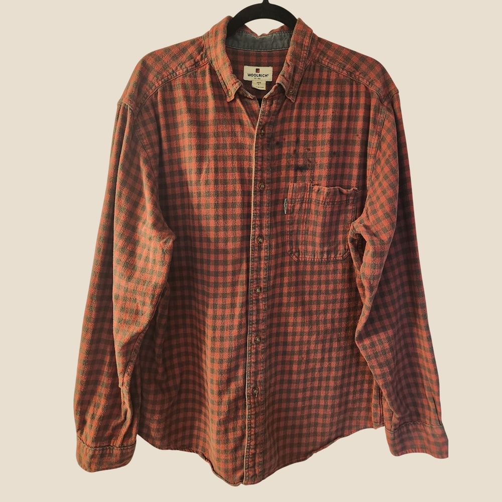 VTG 80's/90s Woolrich Mens Mini Buffalo Check Flannel L Workwear Gorpcore PNW